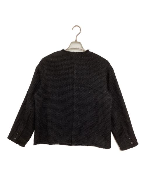 pual ce cin（ピュアルセシン）pual ce cin (ピュアルセシン) ツイードジャケット ブラック サイズ:FREEの古着・服飾アイテム
