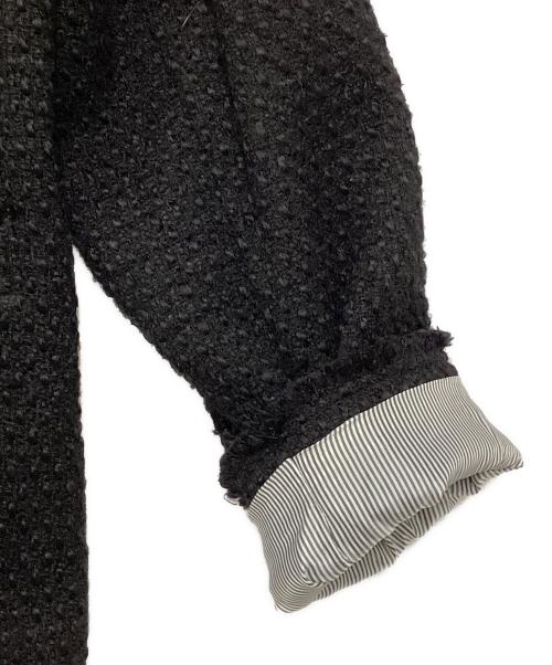 pual ce cin（ピュアルセシン）pual ce cin (ピュアルセシン) ツイードジャケット ブラック サイズ:FREEの古着・服飾アイテム