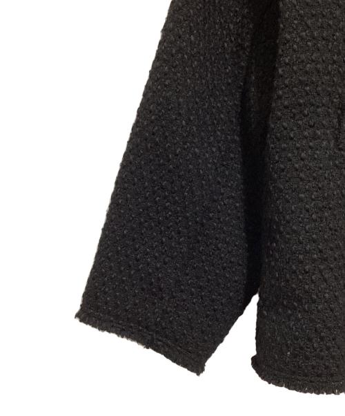 pual ce cin（ピュアルセシン）pual ce cin (ピュアルセシン) ツイードジャケット ブラック サイズ:FREEの古着・服飾アイテム