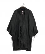 SOU・SOUソウソウ）の古着「和服モチーフリネンコート」｜ブラック
