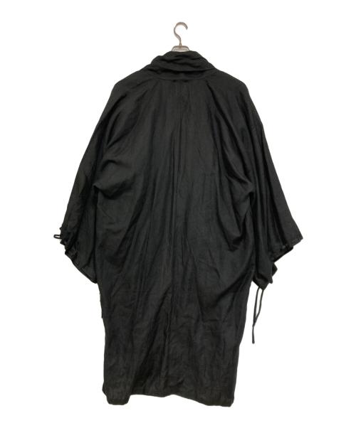 SOU・SOU（ソウソウ）SOU・SOU (ソウソウ) 和服モチーフリネンコート ブラック サイズ:Ｌの古着・服飾アイテム