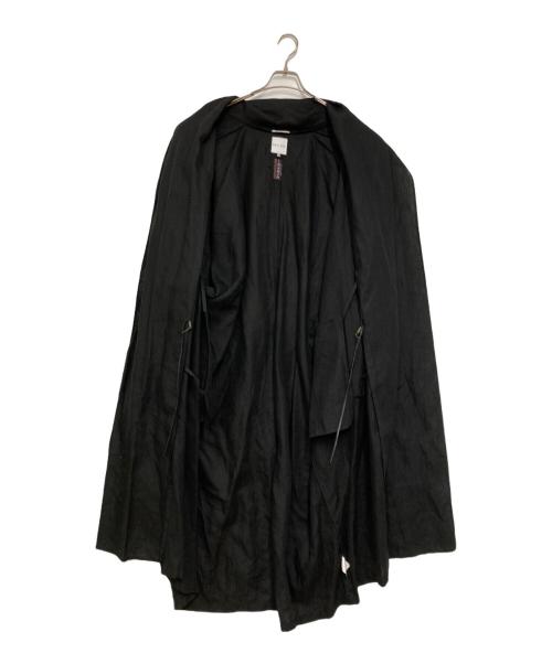 SOU・SOU（ソウソウ）SOU・SOU (ソウソウ) 和服モチーフリネンコート ブラック サイズ:Ｌの古着・服飾アイテム