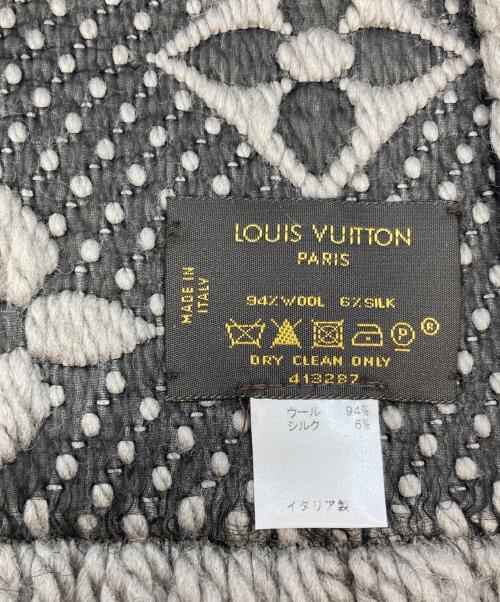 LOUIS VUITTON（ルイ ヴィトン）LOUIS VUITTON (ルイ ヴィトン) エシャルプロゴマニア マフラー グレージュの古着・服飾アイテム