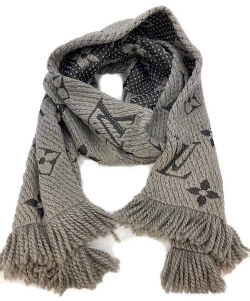 LOUIS VUITTON（ルイ ヴィトン）LOUIS VUITTON (ルイ ヴィトン) エシャルプロゴマニア マフラー グレージュの古着・服飾アイテム