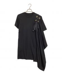 sacai（サカイ）の古着「アシンメトリーカットソー」｜ブラック