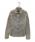 LOUIS VUITTONルイ ヴィトン）の古着「モノグラムキルティングシャツ」｜グレー