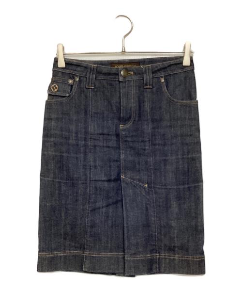 LOUIS VUITTON（ルイ ヴィトン）LOUIS VUITTON (ルイ ヴィトン) デニムスカート インディゴ サイズ:34の古着・服飾アイテム