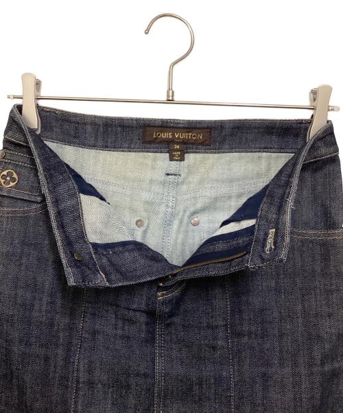 LOUIS VUITTON（ルイ ヴィトン）LOUIS VUITTON (ルイ ヴィトン) デニムスカート インディゴ サイズ:34の古着・服飾アイテム
