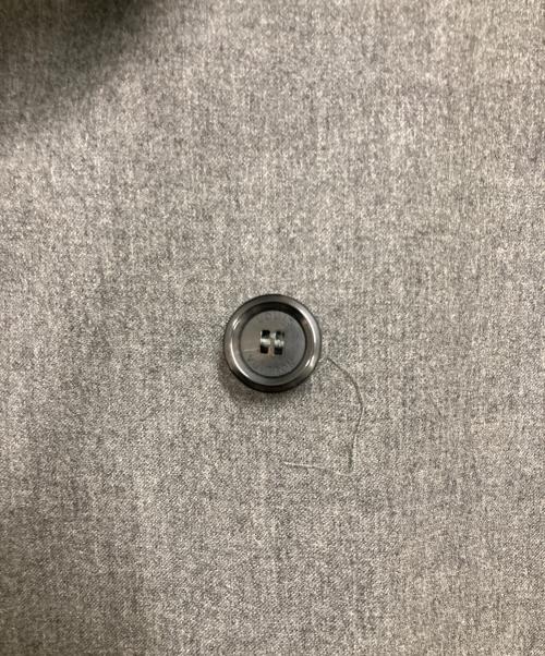 LOUIS VUITTON（ルイ ヴィトン）LOUIS VUITTON (ルイ ヴィトン) ウール ラムレザー切替マッキントッシュコート グレー サイズ:34の古着・服飾アイテム
