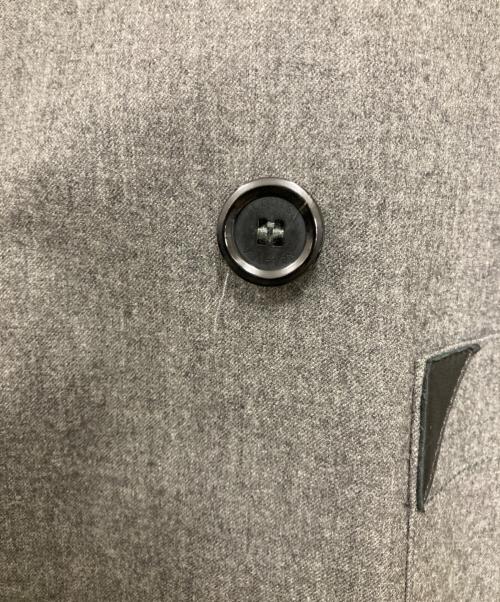 LOUIS VUITTON（ルイ ヴィトン）LOUIS VUITTON (ルイ ヴィトン) ウール ラムレザー切替マッキントッシュコート グレー サイズ:34の古着・服飾アイテム
