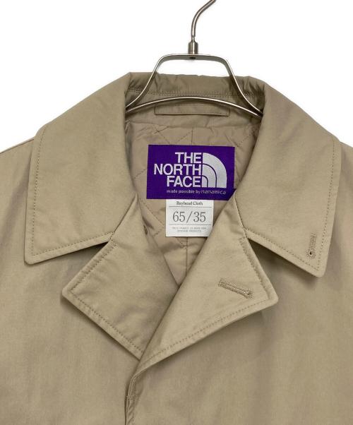 THE NORTHFACE PURPLELABEL（ザ・ノースフェイス パープルレーベル）THE NORTHFACE PURPLELABEL (ザ・ノースフェイス パープルレーベル) BEAMS (ビームス) 別注 比翼ステンカラーコート ベージュ サイズ:Mの古着・服飾アイテム