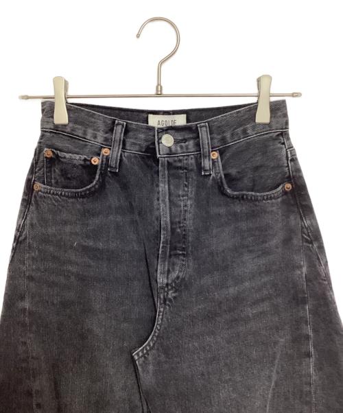 AGOLDE（エーゴールドイー）AGOLDE (エーゴールドイー) LUNA PIECED ブラックデニム ブラック サイズ:23の古着・服飾アイテム