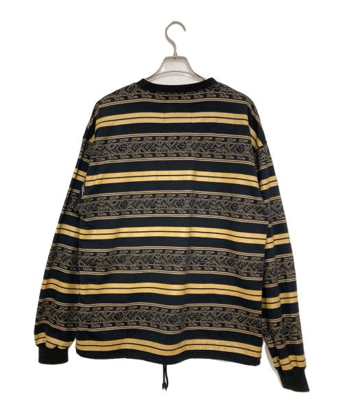 TIGHTBOOTH PRODUCTION（タイトブースプロダクション）TIGHTBOOTH PRODUCTION (タイトブースプロダクション) ロングスリーブボーダーカットソー ブラウン×ブラック サイズ:Mの古着・服飾アイテム