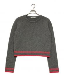 VALENTINO（ヴァレンティノ）の古着「カシミヤブレンドクルーネックラインニット」｜グレー