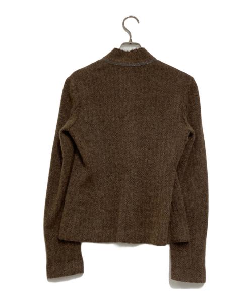 Fabiana Filippi（ファビアナフィリッピ）Fabiana Filippi (ファビアナフィリッピ) シルク混モヘヤジャケット ブラウン サイズ:XSの古着・服飾アイテム