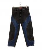 SUPREMEシュプリーム）の古着「2-Tone Paneled Denim Jeans」｜グレー×ブルー