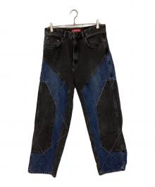 SUPREME（シュプリーム）の古着「2-Tone Paneled Denim Jeans」｜グレー×ブルー