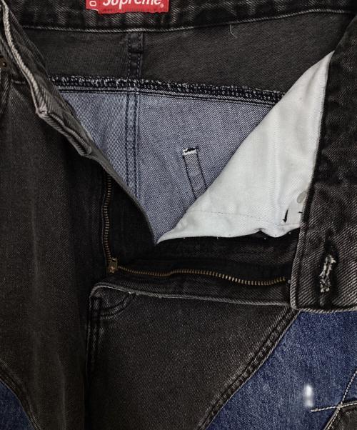 SUPREME（シュプリーム）Supreme (シュプリーム) 2-Tone Paneled Denim Jeans グレー×ブルー サイズ:30の古着・服飾アイテム