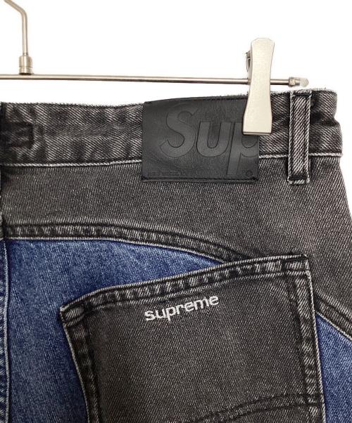 SUPREME（シュプリーム）Supreme (シュプリーム) 2-Tone Paneled Denim Jeans グレー×ブルー サイズ:30の古着・服飾アイテム