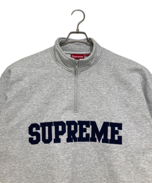 SUPREME（シュプリーム）SUPREME (シュプリーム) Collegiate Half Zip Pullover グレー サイズ:Lの古着・服飾アイテム