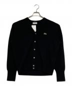 LACOSTE×BEAUTY&YOUTHラコステ×ビューティーアンドユース）の古着「別注ウールナイロンブレンドニットカーディガン」｜ブラック