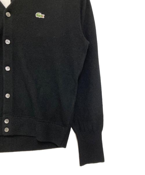 LACOSTE（ラコステ）LACOSTE (ラコステ) BEAUTY&YOUTH (ビューティーアンドユース) 別注ウールナイロンブレンドニットカーディガン ブラック サイズ:36の古着・服飾アイテム