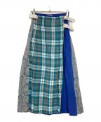 O'NEIL OF DUBLINオニールオブダブリン）の古着「ラップスカート」｜ブルー