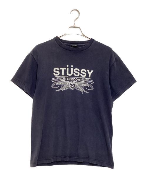 stussy（ステューシー）stussy (ステューシー) FREEDOM プリントTシャツ ネイビー サイズ:Mの古着・服飾アイテム
