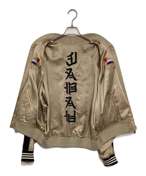 G.V.G.V（ジーヴィージーヴィー）G.V.G.V (ジーヴィージーヴィー) スカジャン ブラック×ベージュ サイズ:36の古着・服飾アイテム