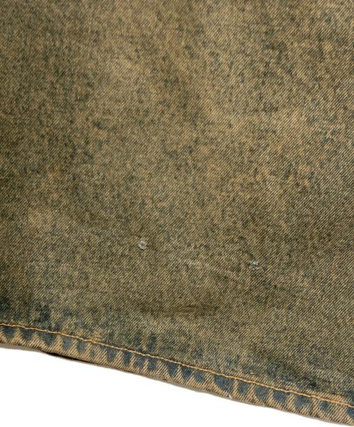 DIESEL（ディーゼル）DIESEL (ディーゼル) ワイドデニムパンツ インディゴ×ブラウン サイズ: W32の古着・服飾アイテム