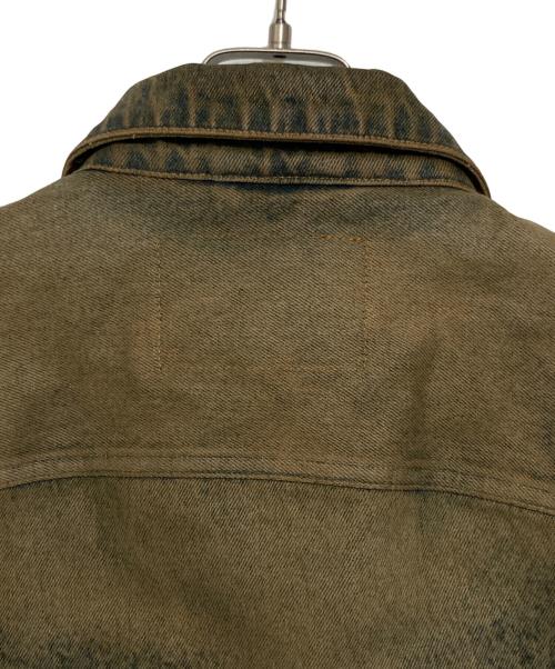 DIESEL（ディーゼル）DIESEL (ディーゼル) ジップアップデニムジャケット インディゴ×ブラウン サイズ:Sの古着・服飾アイテム