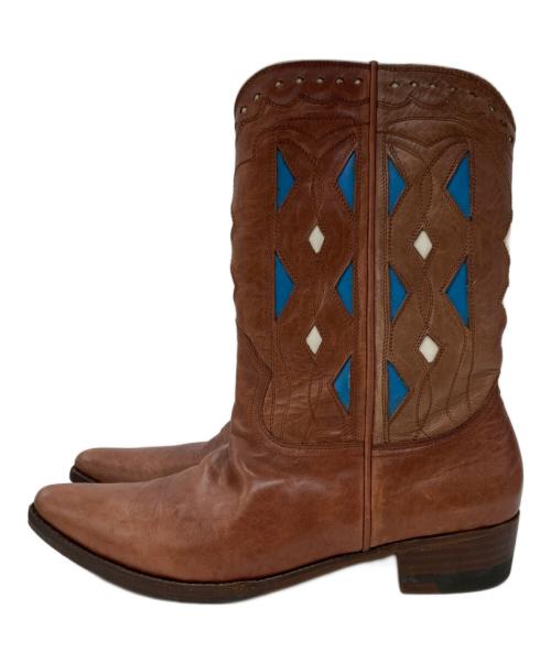 als attire（アルズアタイア）als attire (アルズアタイア) サイドジップ ウェスタンブーツ ブラウン サイズ:不明の古着・服飾アイテム