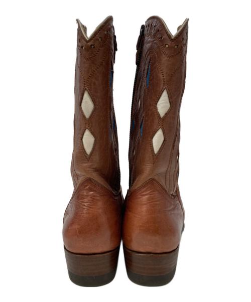 als attire（アルズアタイア）als attire (アルズアタイア) サイドジップ ウェスタンブーツ ブラウン サイズ:不明の古着・服飾アイテム