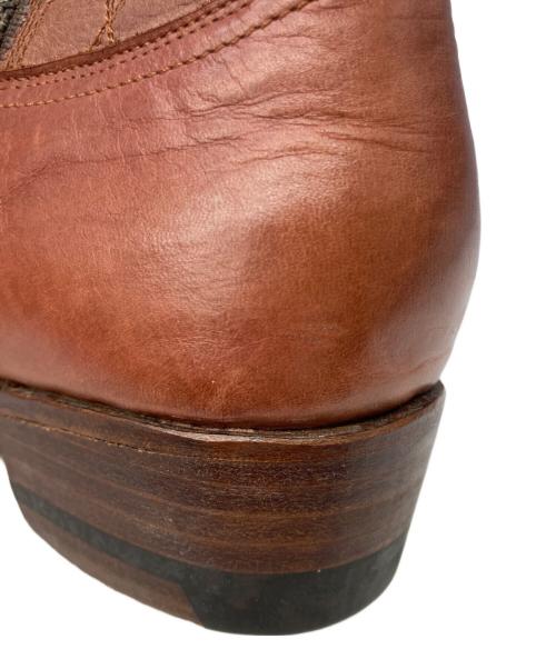 als attire（アルズアタイア）als attire (アルズアタイア) サイドジップ ウェスタンブーツ ブラウン サイズ:不明の古着・服飾アイテム