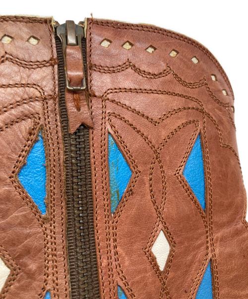 als attire（アルズアタイア）als attire (アルズアタイア) サイドジップ ウェスタンブーツ ブラウン サイズ:不明の古着・服飾アイテム