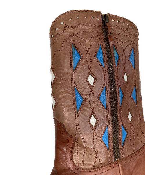 als attire（アルズアタイア）als attire (アルズアタイア) サイドジップ ウェスタンブーツ ブラウン サイズ:不明の古着・服飾アイテム