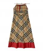 BURBERRY LONDONバーバリーロンドン）の古着「ノバチェックワンピース」｜ベージュ