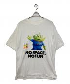 WEBER×DISNEYウェーバー×ディズニー）の古着「リトルグリーンメンプリントTシャツ」｜ホワイト