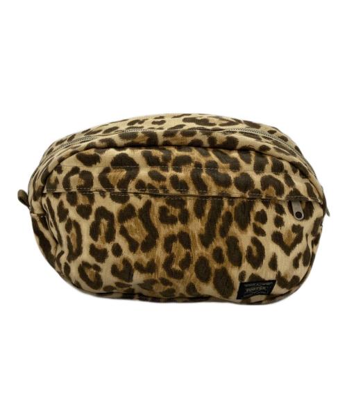 PORTER（ポーター）PORTER (ポーター) レオパードウエストバッグ ベージュ×ブラウンの古着・服飾アイテム