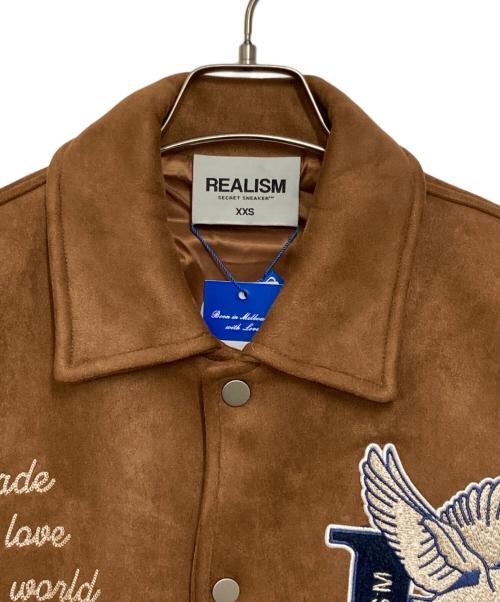 REALISM（リアリズム）REALISM (リアリズム) SSS REALISM WORLDWIDE COACHES JACKET ブラウン サイズ:XXS 未使用品の古着・服飾アイテム