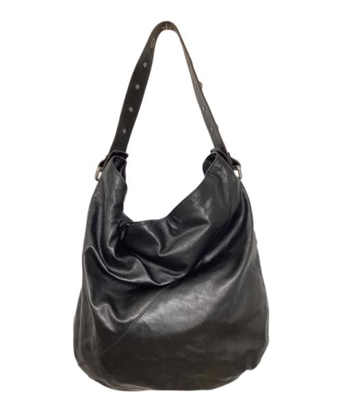 DSQUARED2（ディースクエアード）DSQUARED2 (ディースクエアード) スタッズレザーショルダーバッグ ブラックの古着・服飾アイテム