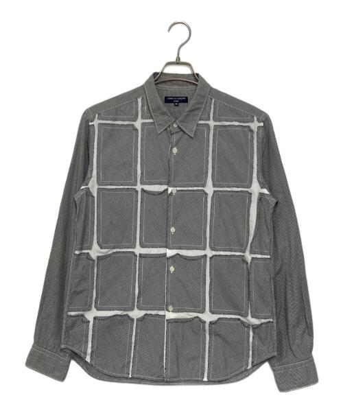 COMME des GARCONS（コムデギャルソン）COMME des GARCONS (コムデギャルソン) パッチワークシャツ グレー サイズ:Mの古着・服飾アイテム