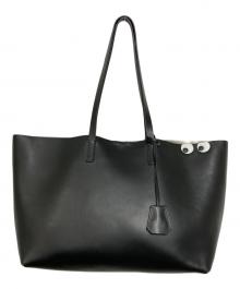 ANYA HINDMARCH（アニヤ・ハインドマーチ）の古着「Ebury Eyes Leather Shopper Bag」｜ブラック