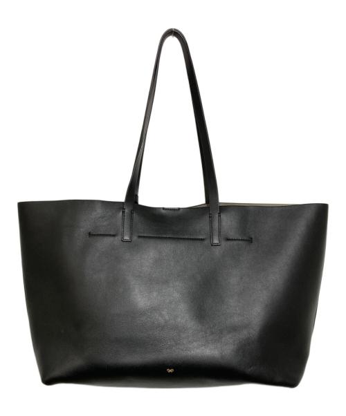 ANYA HINDMARCH（アニヤ・ハインドマーチ）ANYA HINDMARCH (アニヤ・ハインドマーチ) Ebury Eyes Leather Shopper Bag ブラックの古着・服飾アイテム