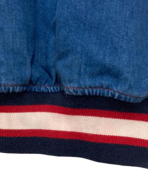 GUCCI（グッチ）GUCCI (グッチ) スタジアムブルゾン ブルー×レッド サイズ:46の古着・服飾アイテム