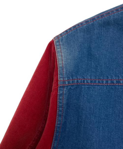 GUCCI（グッチ）GUCCI (グッチ) スタジアムブルゾン ブルー×レッド サイズ:46の古着・服飾アイテム