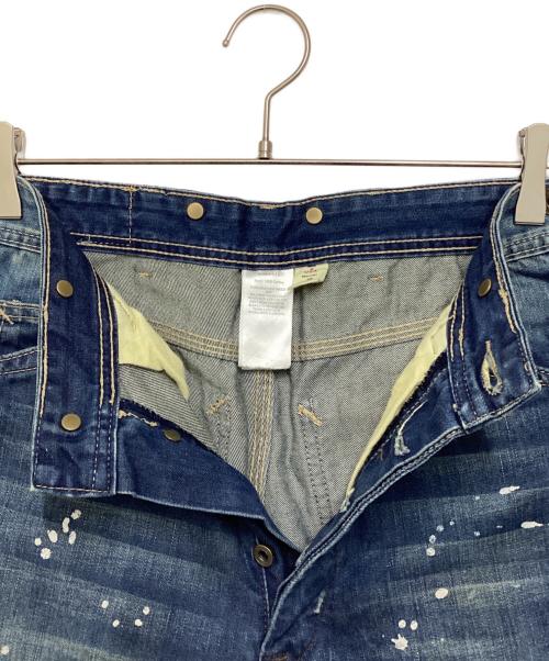RRL（ダブルアールエル）RRL (ダブルアールエル) ペイントデニムパンツ インディゴ サイズ:30の古着・服飾アイテム