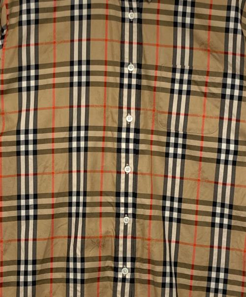 Burberry's（バーバリー）Burberry's (バーバリー) ノバチェックレギュラーカラーシャツ ブラウン サイズ:Mの古着・服飾アイテム