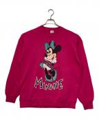 JERZEES×DISNEYジャージーズ×ディズニー）の古着「90’s キャラクタープリントスウェット」｜ピンク