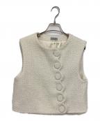 Sea Room lynnシールームリン）の古着「スカラップベスト/ジレ」｜ホワイト